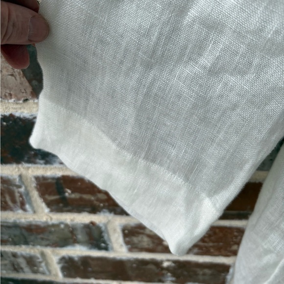 Soft Surroundings Southwind Cream Linen Layered Asymmetrical Top Size Large - Picture 6 of 8